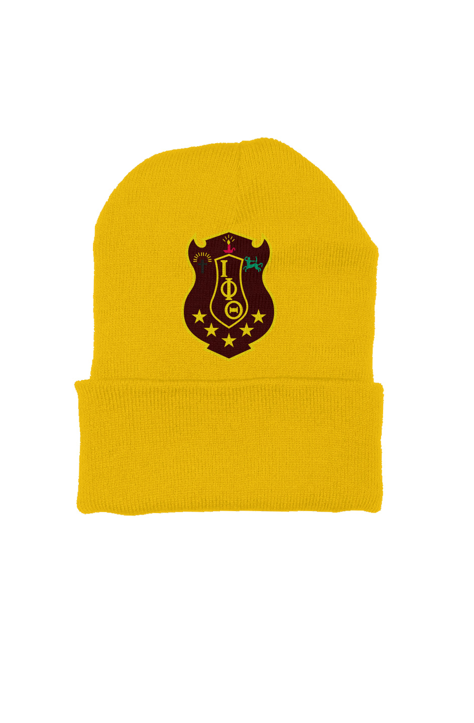 Iota embroidered beanie