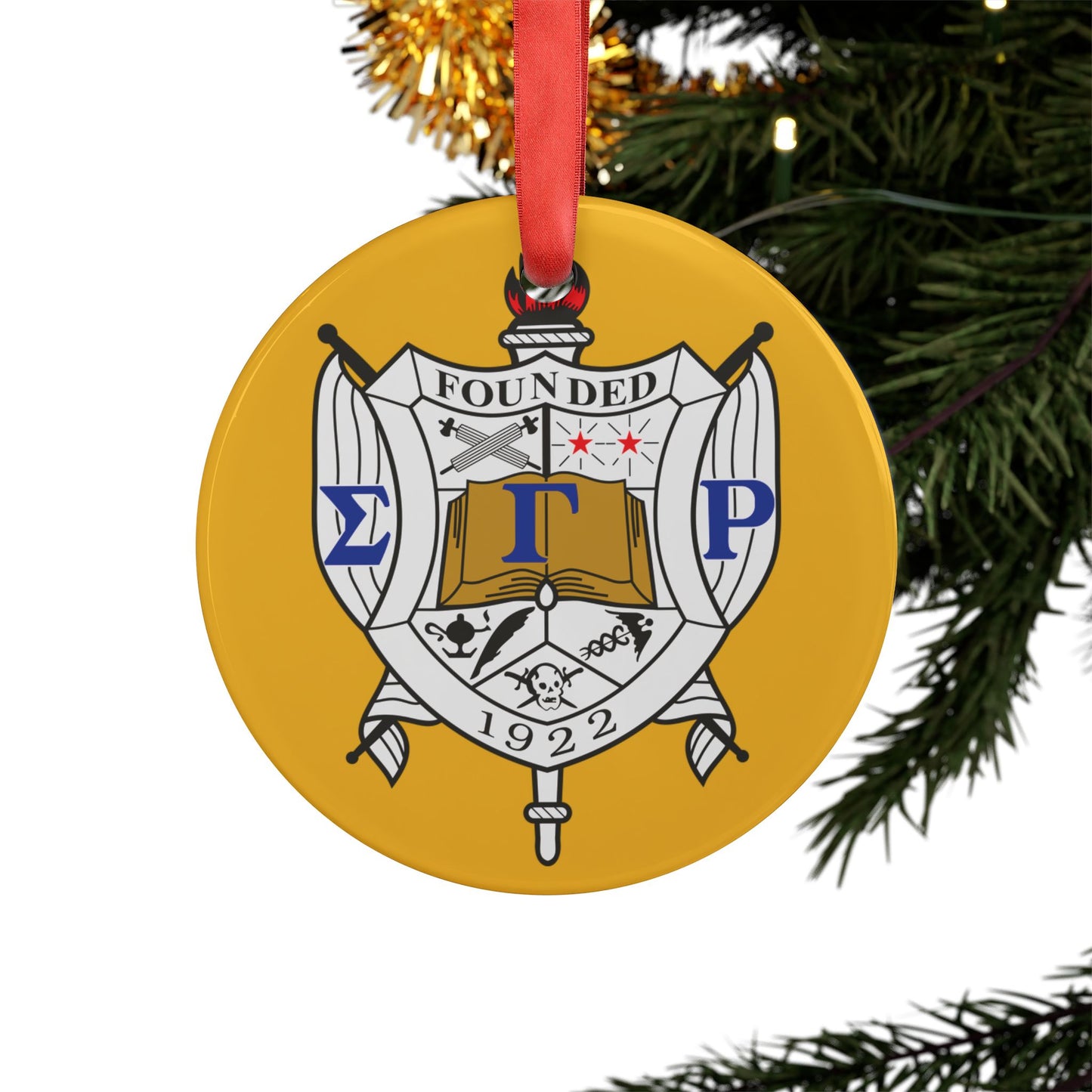 SGRho Acrylic Ornament with Ribbon