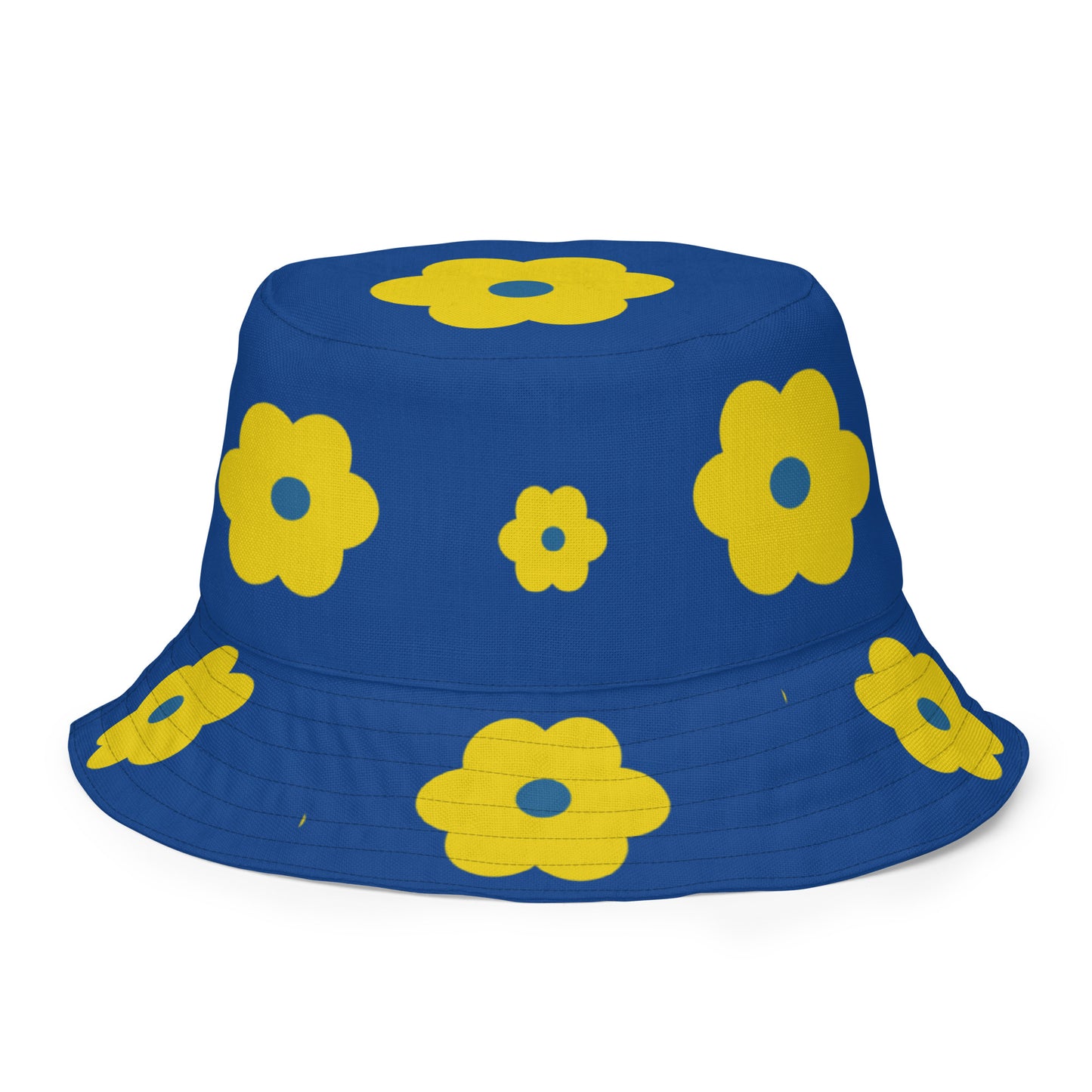 SGRho Flat Flower Reversible bucket hat