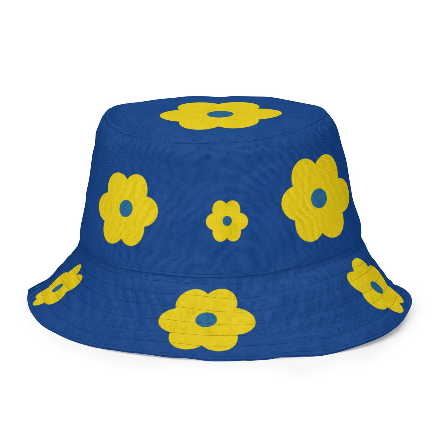 SGRho Flat Flower Reversible bucket hat