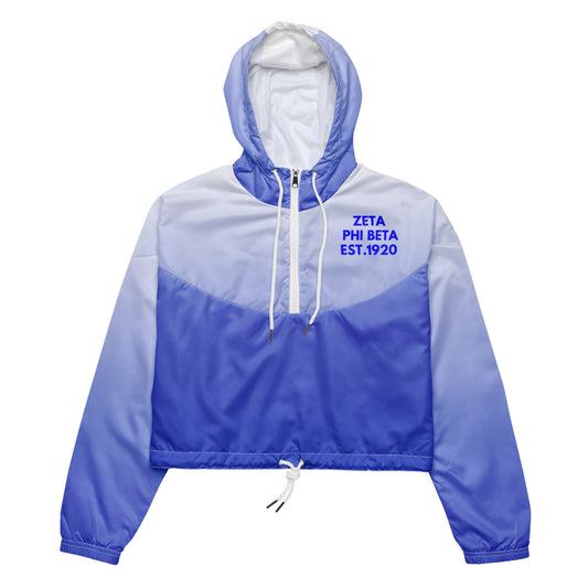 Zeta Gradient cropped windbreaker