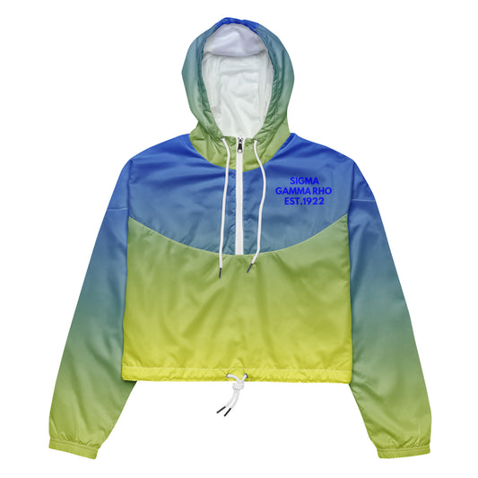 SGRHO Gradient Women’s cropped windbreaker