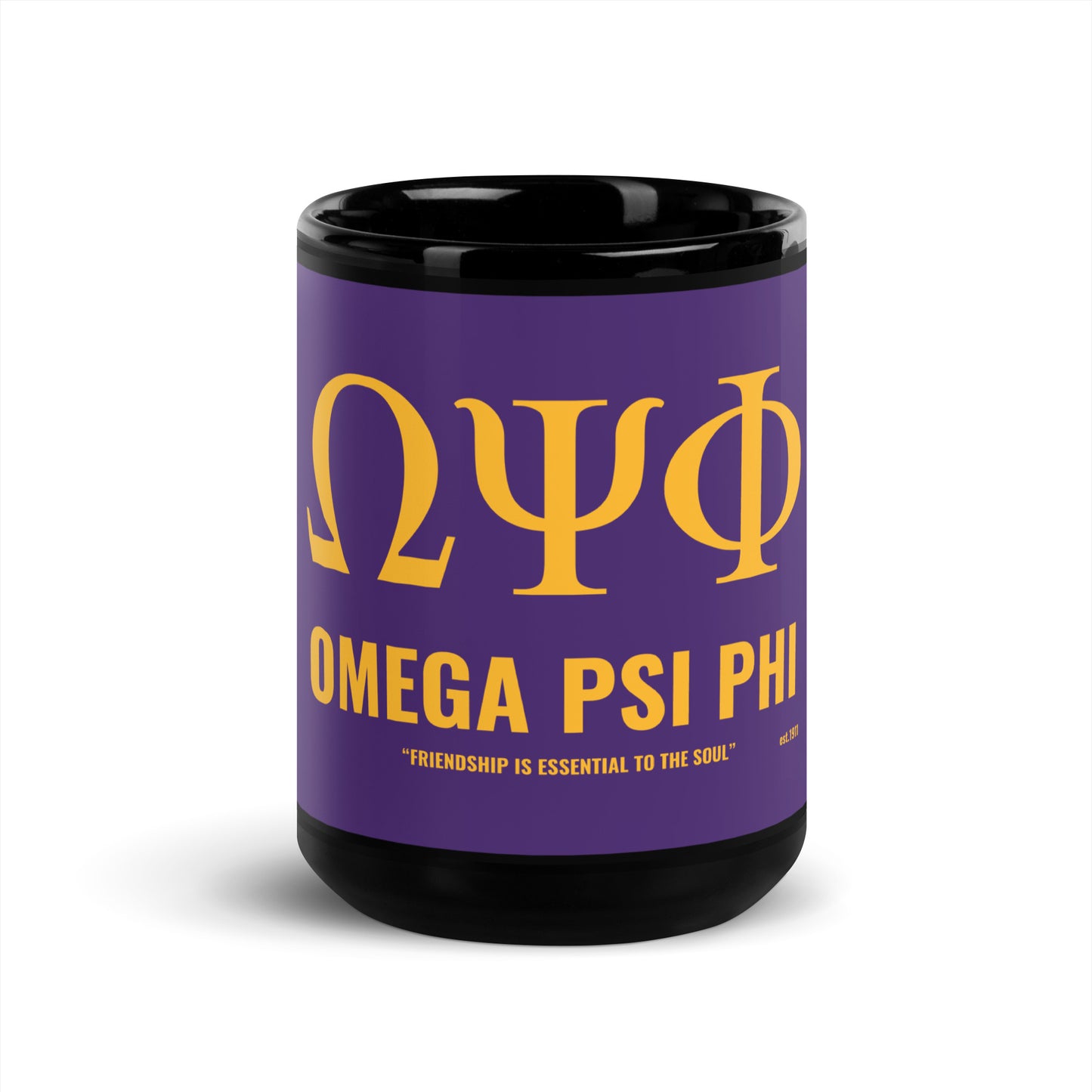 Omega Black Glossy Mug